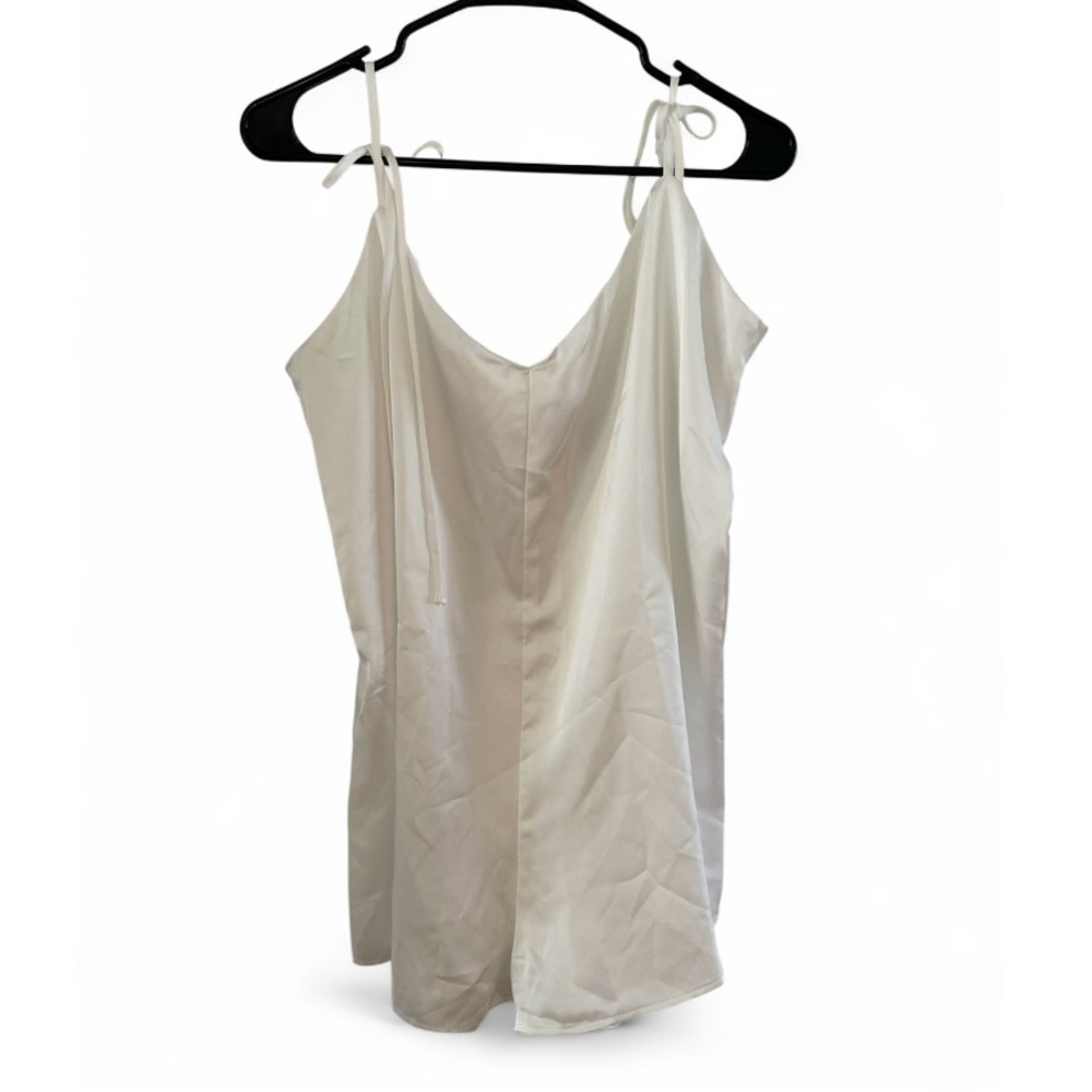 Chic White Mumu Slip Romper